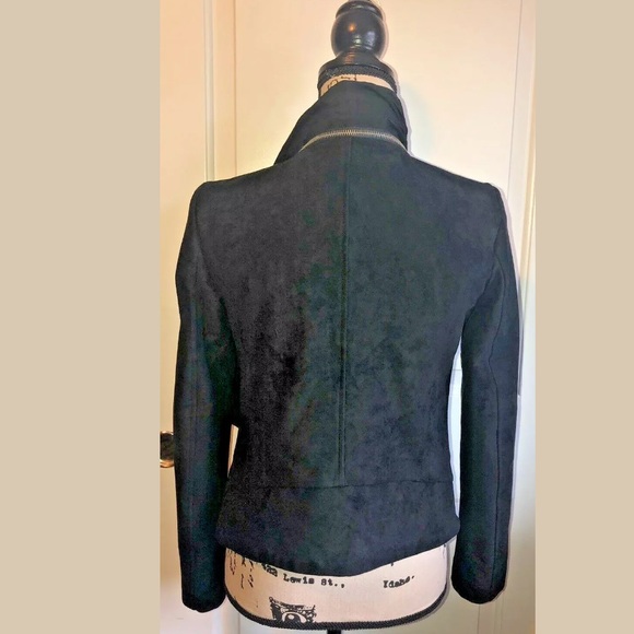 Miss Me Zip Detail Open Front Moto Jacket S Black - Picture 6 of 8